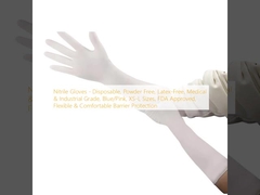 Luvas de nitrilo - descartáveis, sem pó, sem látex, de qualidade médica e industrial, azul/rosa, tamanhos XS-L, aprovadas pela FDA, proteção de barreira flexível e confortável