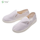 Electronic Factory ESD Cleanroom Shoes , Stripe Canvas Esd Rated Shoes